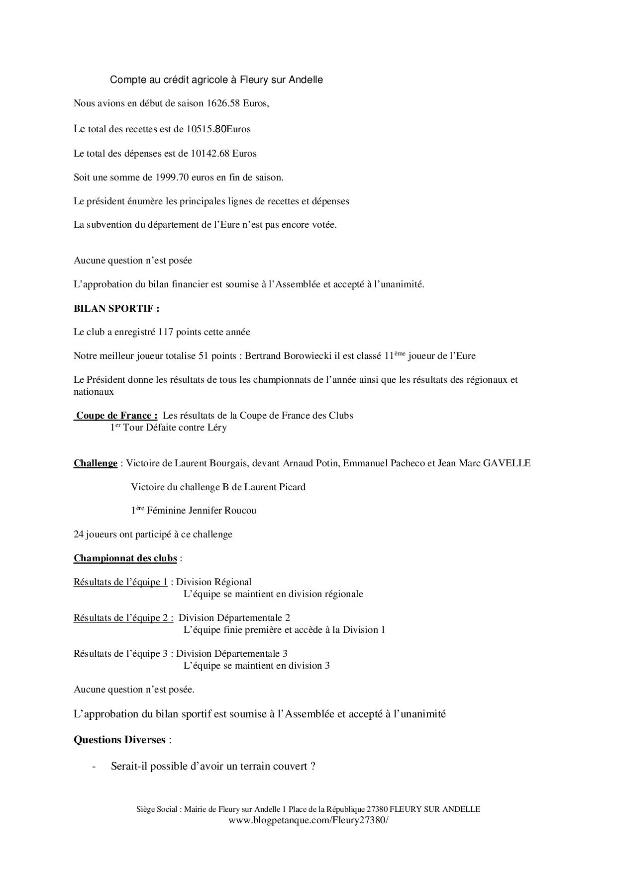 Compte rendu AG 2017 Compte rendu AG 2017