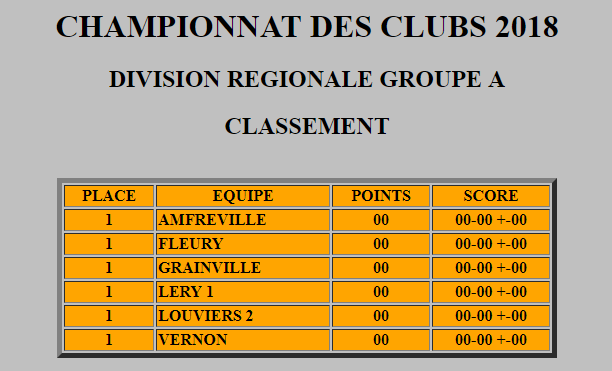 Calendrier CRC 2018