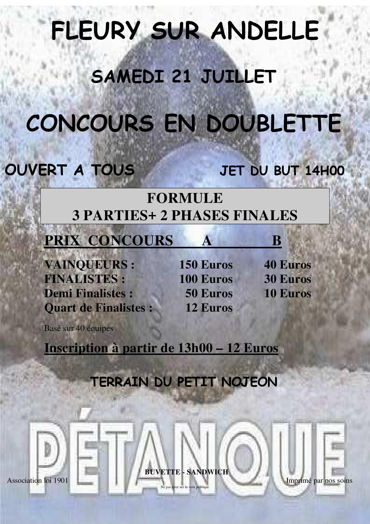 Concours 21/07/2018 Concours 21/07/2018