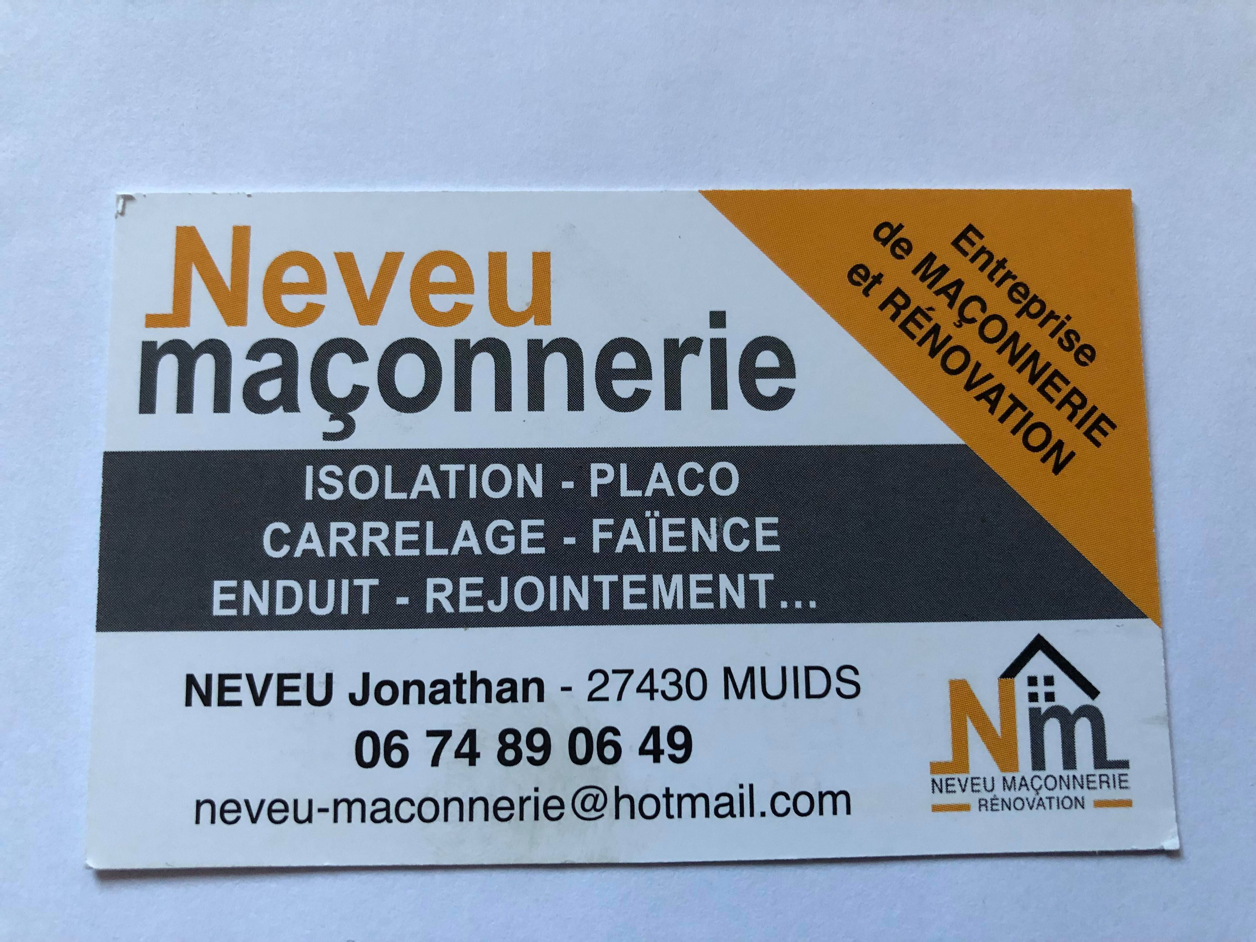 Maçonnerie Jonathan Neveu