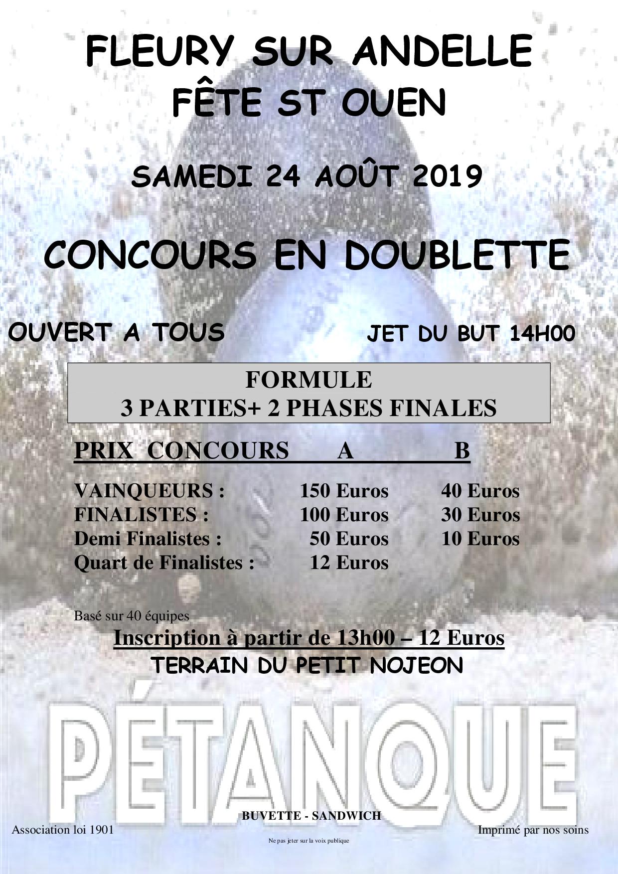 Concours 24 aout