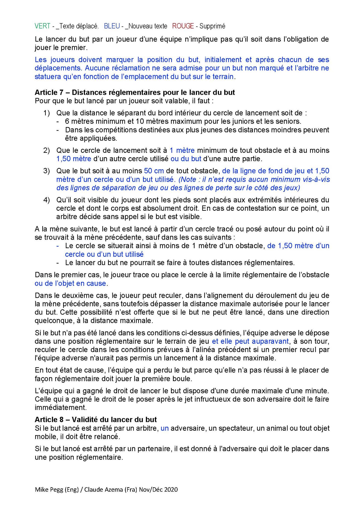 Nouveautés règlement 2021 Nouveautés règlement 2021