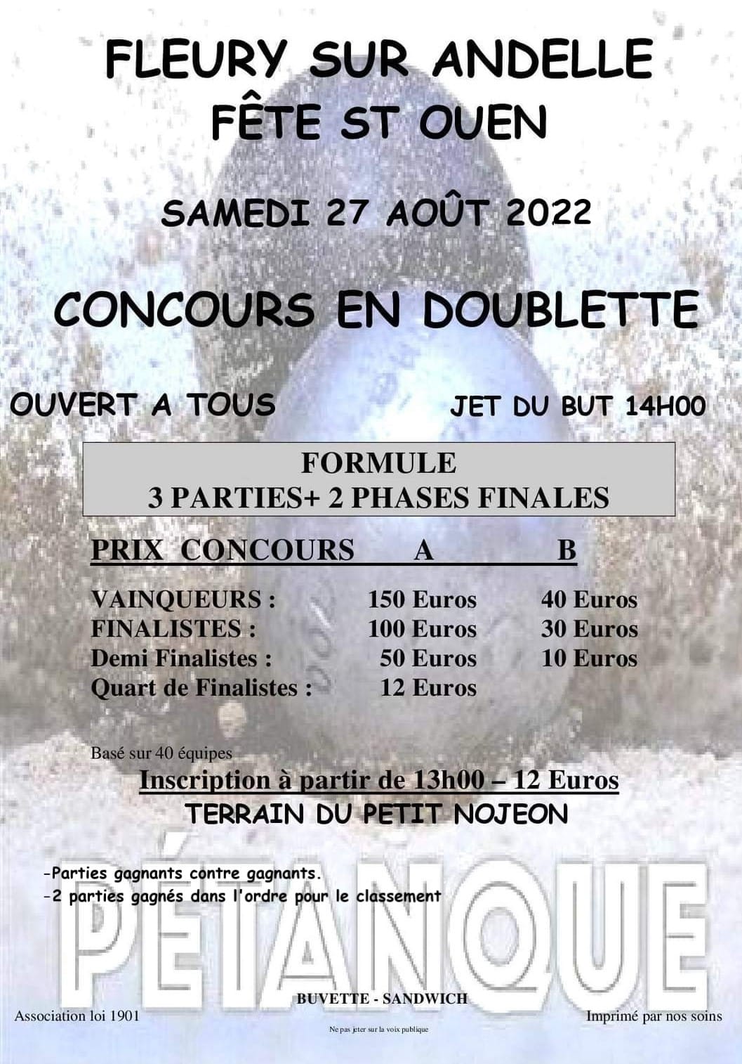 Concours de la fêtes de Fleury 28/08/2022
