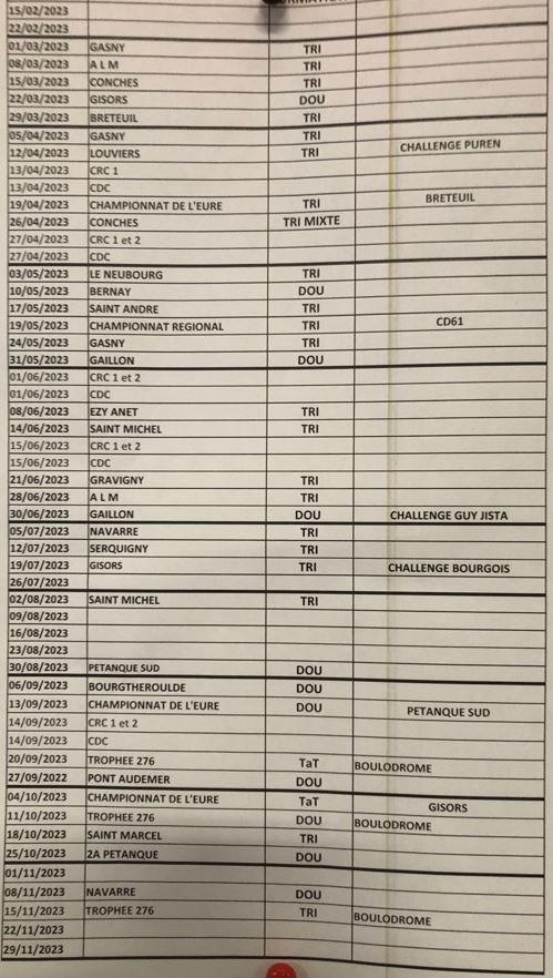 Calendrier Vétéran 2023 CD 27 Calendrier Vétéran 2023 CD 27