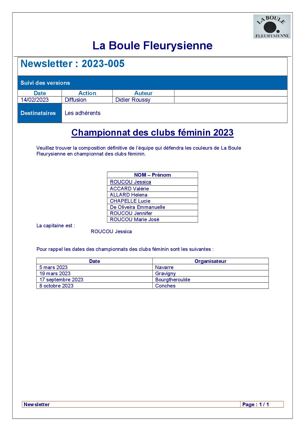 Info compétition 2023 Info compétition 2023