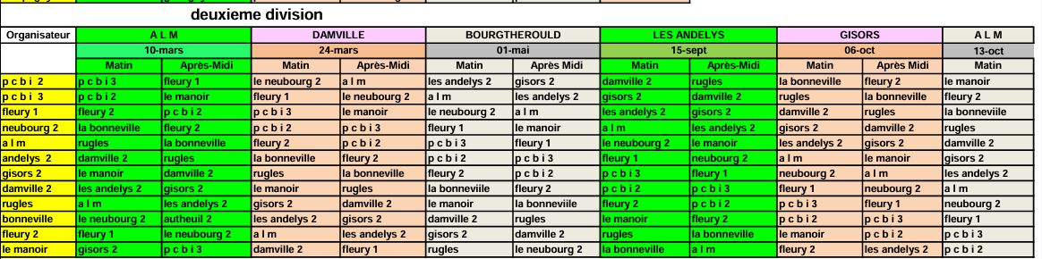 Calendrier CDC 2024