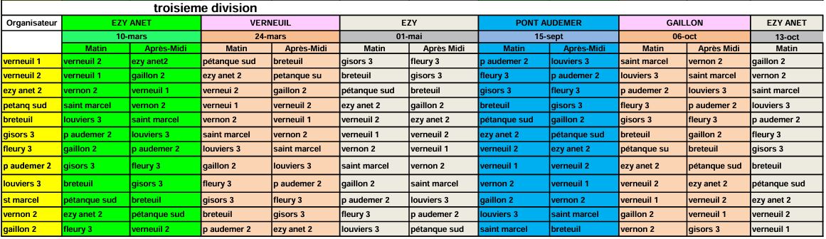 Calendrier CDC 2024