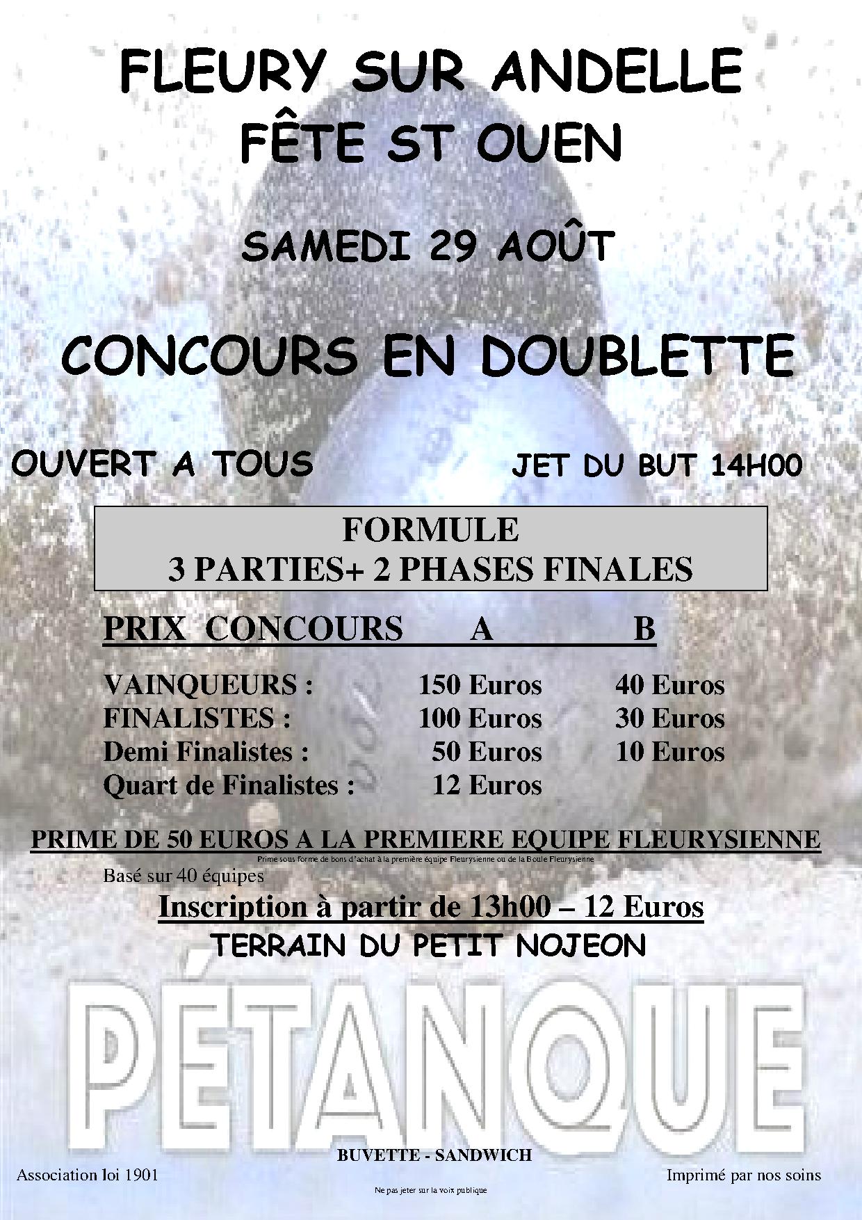 Concours 29 août 2015 Concours 29 août 2015