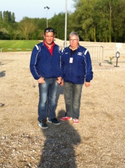 Bertrand et Véronique quart de finaliste du championnat de L'eure doublette mixte a Fleury 2014