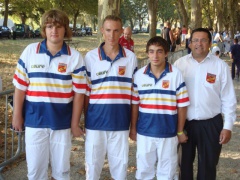 Maxime,  Jean-Charles et Florentin champion de L'eure Triplette juniors 2010