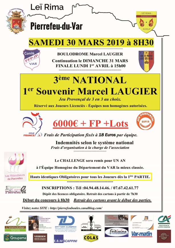 3ème National jeu provençal de Pierrefeu du Var