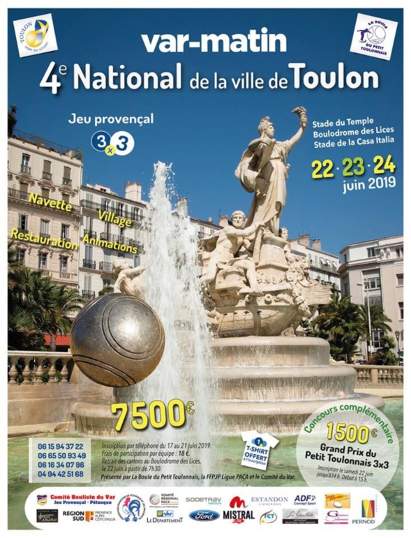 AFFICHE NATIONAL DE TOULON DU 22 au 24 JUIN