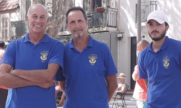 LES VAINQUEURS : A. TOUCAS, C. GUERRINI, F. HUGONNET LES VAINQUEURS : A. TOUCAS, C. GUERRINI, F. HUGONNET