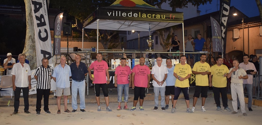 Les finalistes de l'édition 2018 Gilles Assigal, Wilfrid Chapeland et Richard Perrier (en rose) et les vainqueurs Thierry Terreno, Anthony Kerfah et Laurent Matraglia (en jaune)