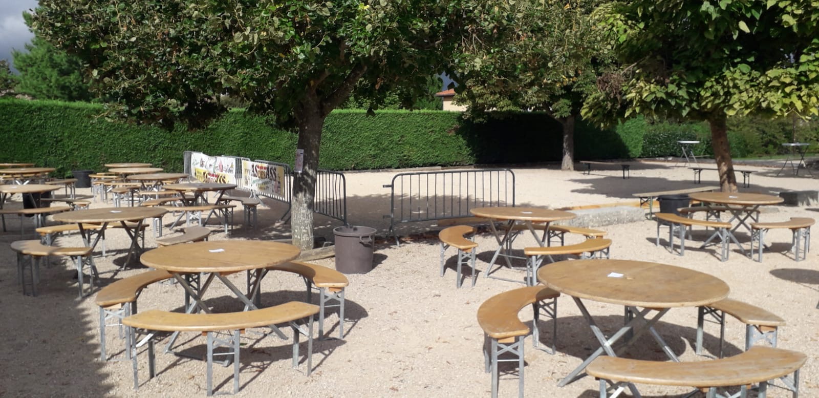 Coin détente installé par les bénévoles du club