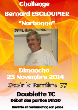 Challenge Bernard Escloupier "Narbone" Challenge Bernard Escloupier "Narbone"