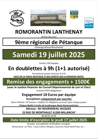 REGIONAUX PETANQUE P.B.R. 2025