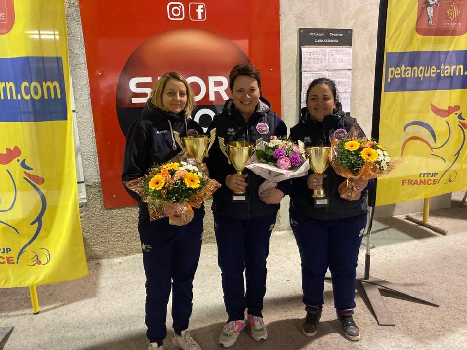 championnes triplettes Lopes-Goxe-Larroque