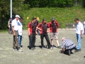 Anthony, Dédé, Thierry en attente de la mesure de l'arbitre