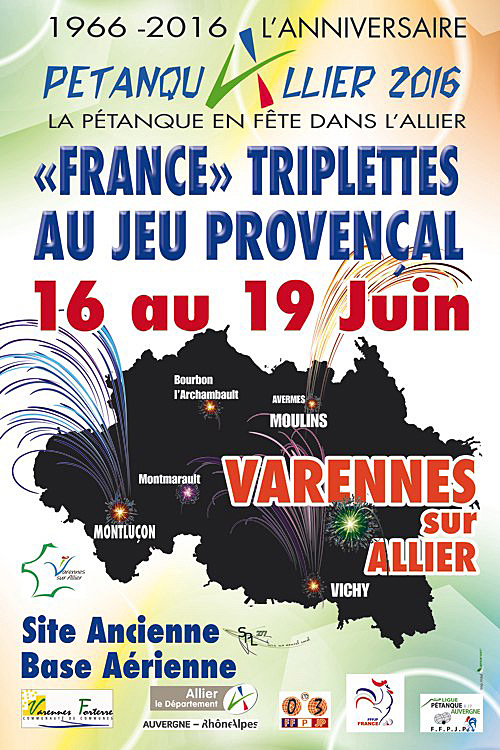 Championnat de France triplettes provençal 2016 Championnat de France triplettes provençal 2016