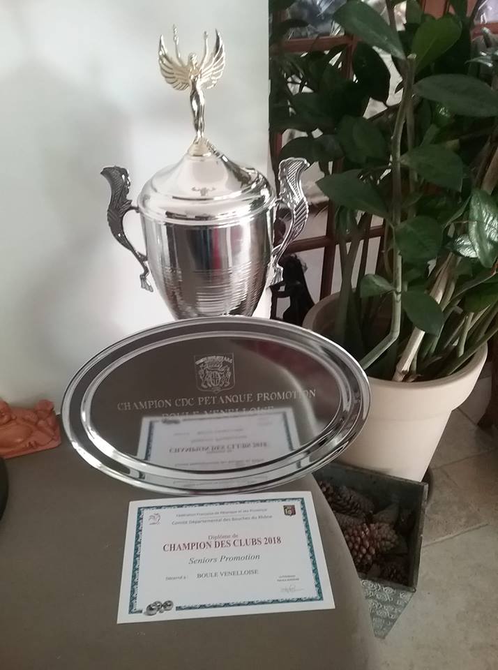 La Boule Venelloise championne des clubs à pétanque "Promotion"  2018