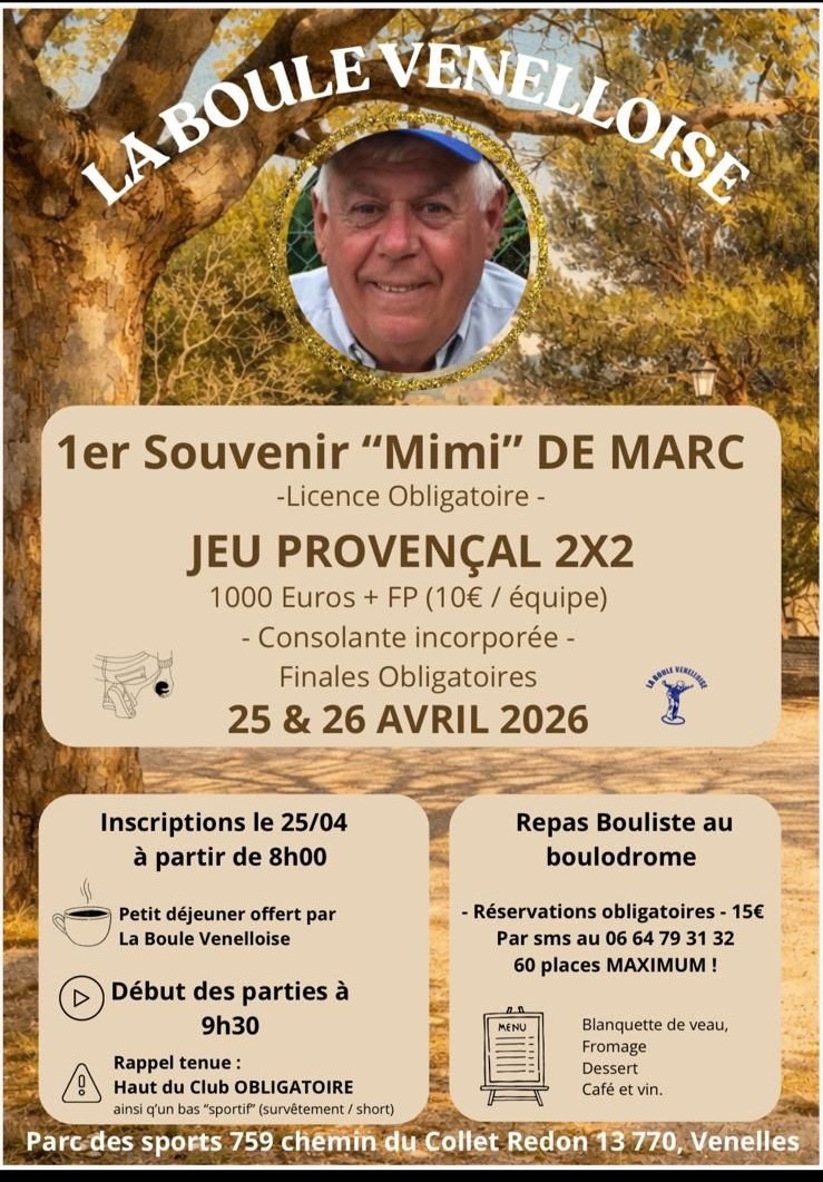 Souvenir Mimi DE MARC au jeu provençal