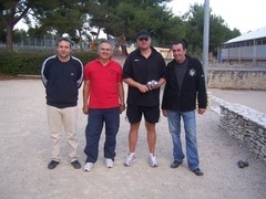 09-10-2010 Venelles (Champ. pétanque) Joël Campos, Gérard Der Stépanian, Laurent Coullet, Thierry Battiston 081.jpg