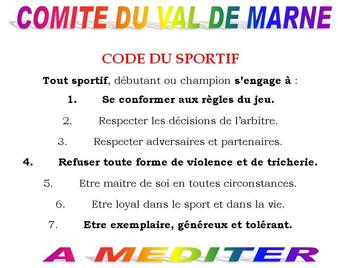 le Code du Sportif le Code du Sportif