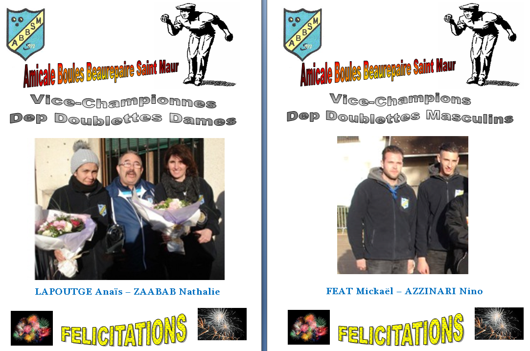 Résultat Championnat Doublette Pétanque 2016 du Val de Marne - dimanche 27 Mars 2016