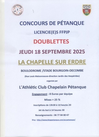 CONCOURS DU JEUDI 18 SEPTEMBRE