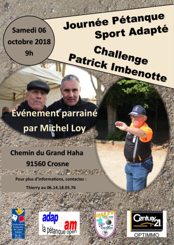 Journée Pétanque Sport Adapté Challenge Patrick Imbenotte Journée Pétanque Sport Adapté Challenge Patrick Imbenotte
