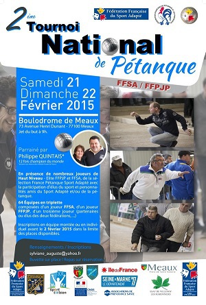 2 em Tournoi National de Pétanque FFSA/FFPJP 2 em Tournoi National de Pétanque FFSA/FFPJP