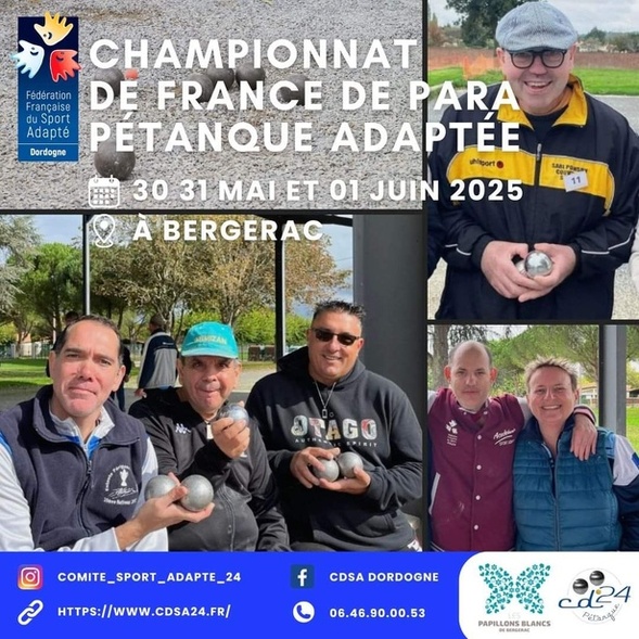 Affiche championnat de France de para pétanque adaptée Affiche championnat de France de para pétanque adaptée