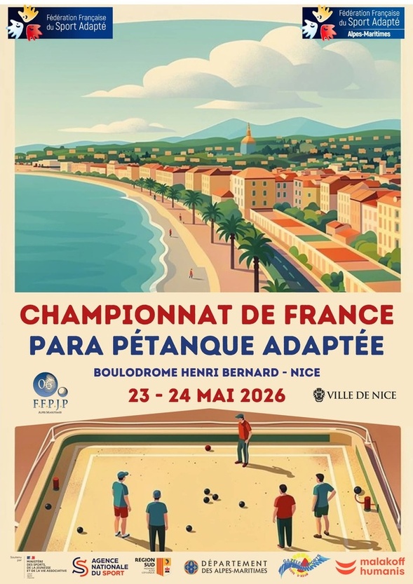 Affiche championnat de France de para pétanque adapté