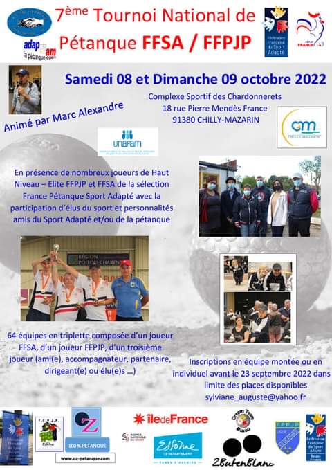 7éme Tournoi National de pétanque FFSA / FFPJP  7éme Tournoi National de pétanque FFSA / FFPJP