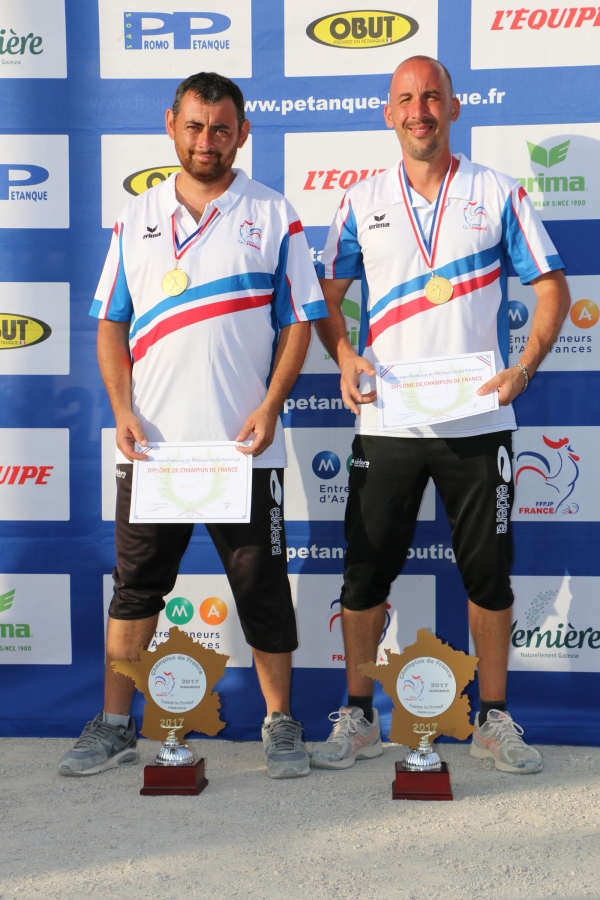Jean Pierre Grazzini et Laurent Andreoli, Premiers Champions de France pour la Corse ! Historique !