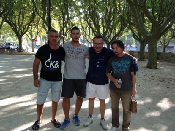 De g à d Alain Chopard Johnny Ecker Vincent Meger Bernard Cavallini les finalistes De g à d Alain Chopard Johnny Ecker Vincent Meger Bernard Cavallini les finalistes