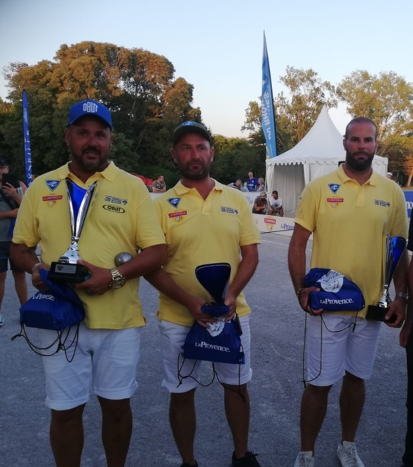 Jean Michel Puccinelli Philippe Stievenart et Julien Serrano (de g à d) les valeureux finalistes. Jean Michel Puccinelli Philippe Stievenart et Julien Serrano (de g à d) les valeureux finalistes.