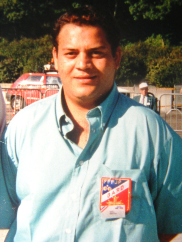 Cyril Maraval en 1996 au Championnat de France deux en deux (Photo F Lauvaux)