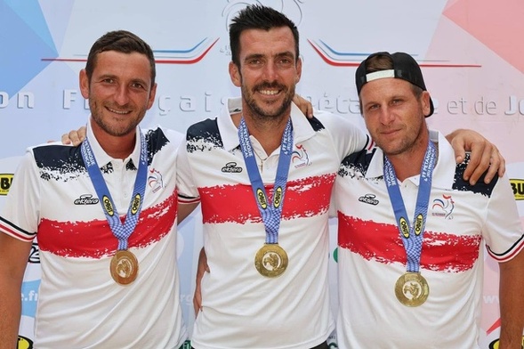 Les Champions 2025 Geoffrey BOSSONE Johan REYNAUD Michael ZAPATA CD05 Petite Boule des 3 Vallées