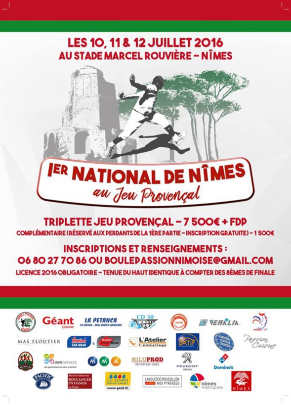 Nouveau départ pour le Jeu Provençal à Nîmes avec une belle affiche ! Nouveau départ pour le Jeu Provençal à Nîmes avec une belle affiche !