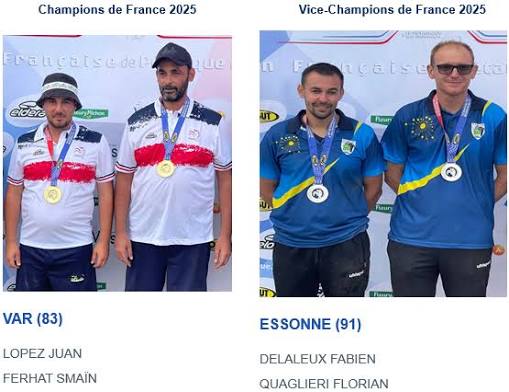 Les Champions et Vice Champions 2026