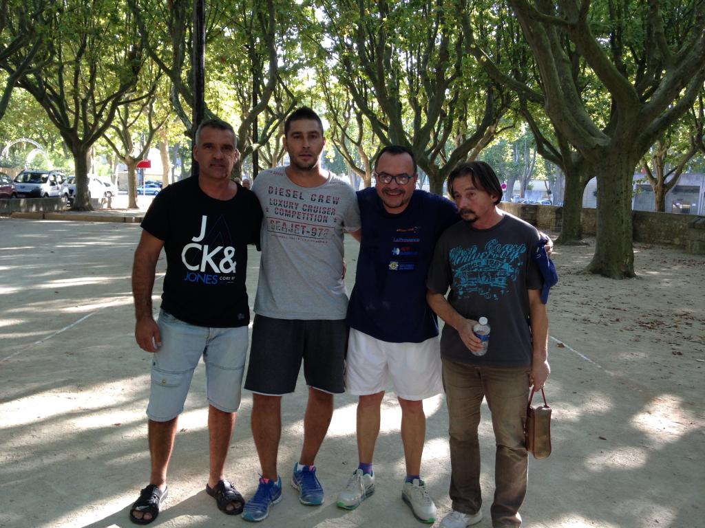 De g à d Alain Chopard Johnny Ecker Vincent Meger Bernard Cavallini les finalistes De g à d Alain Chopard Johnny Ecker Vincent Meger Bernard Cavallini les finalistes