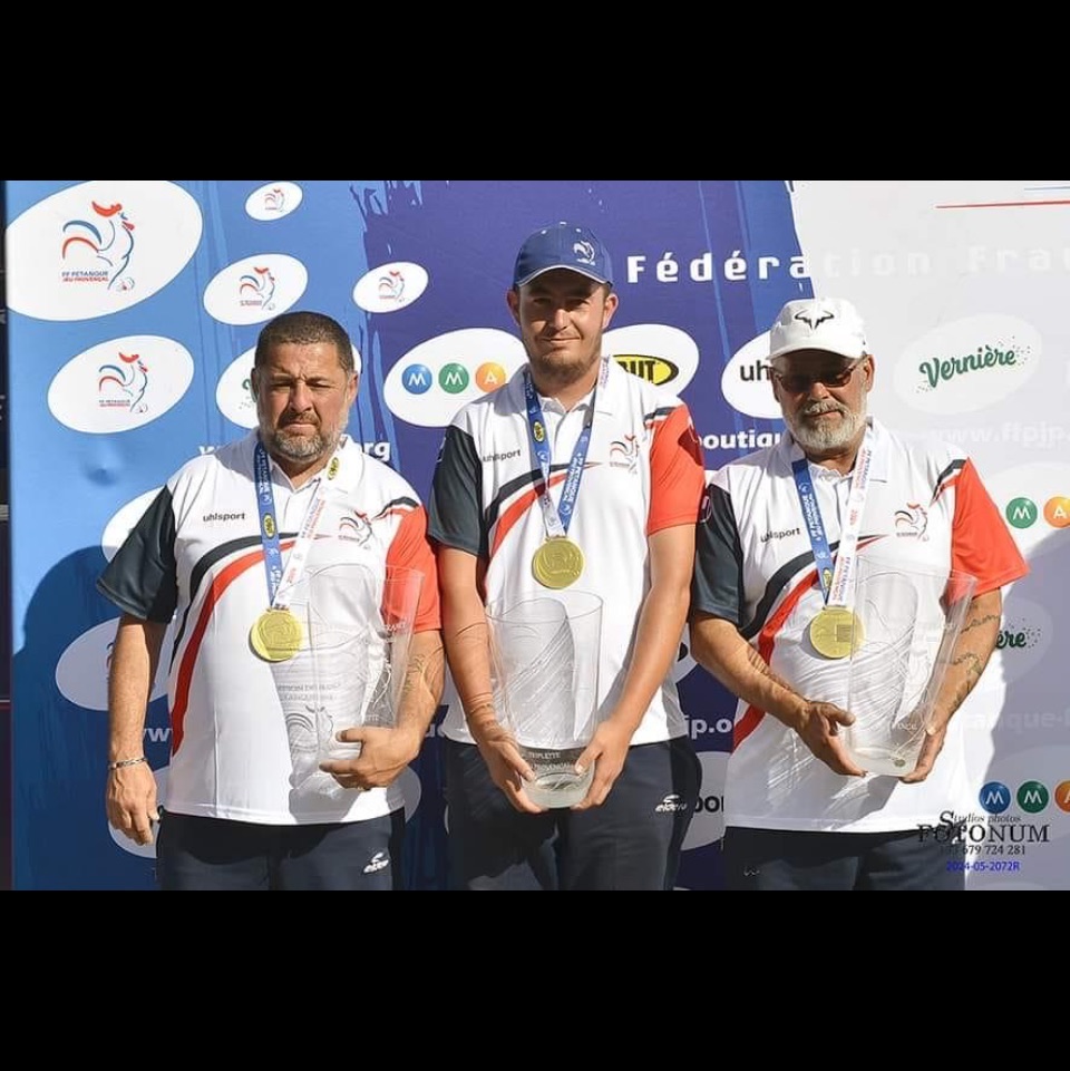 Claude GOSSELIN Martin TORRES Fernand RODRIGUEZ les Champions de France 2024, titre on ne peut plus mérité ! Claude GOSSELIN Martin TORRES Fernand RODRIGUEZ les Champions de France 2024, titre on ne peut plus mérité !