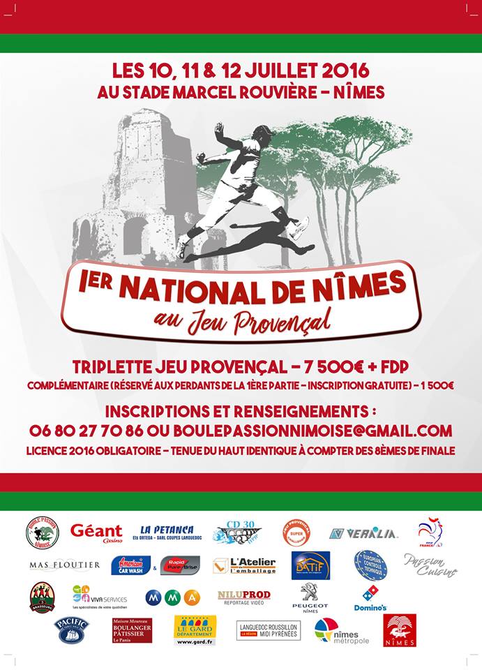 Nouveau départ pour le Jeu Provençal à Nîmes avec une belle affiche ! Nouveau départ pour le Jeu Provençal à Nîmes avec une belle affiche !