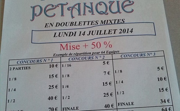 Doublette mixte 14 juillet