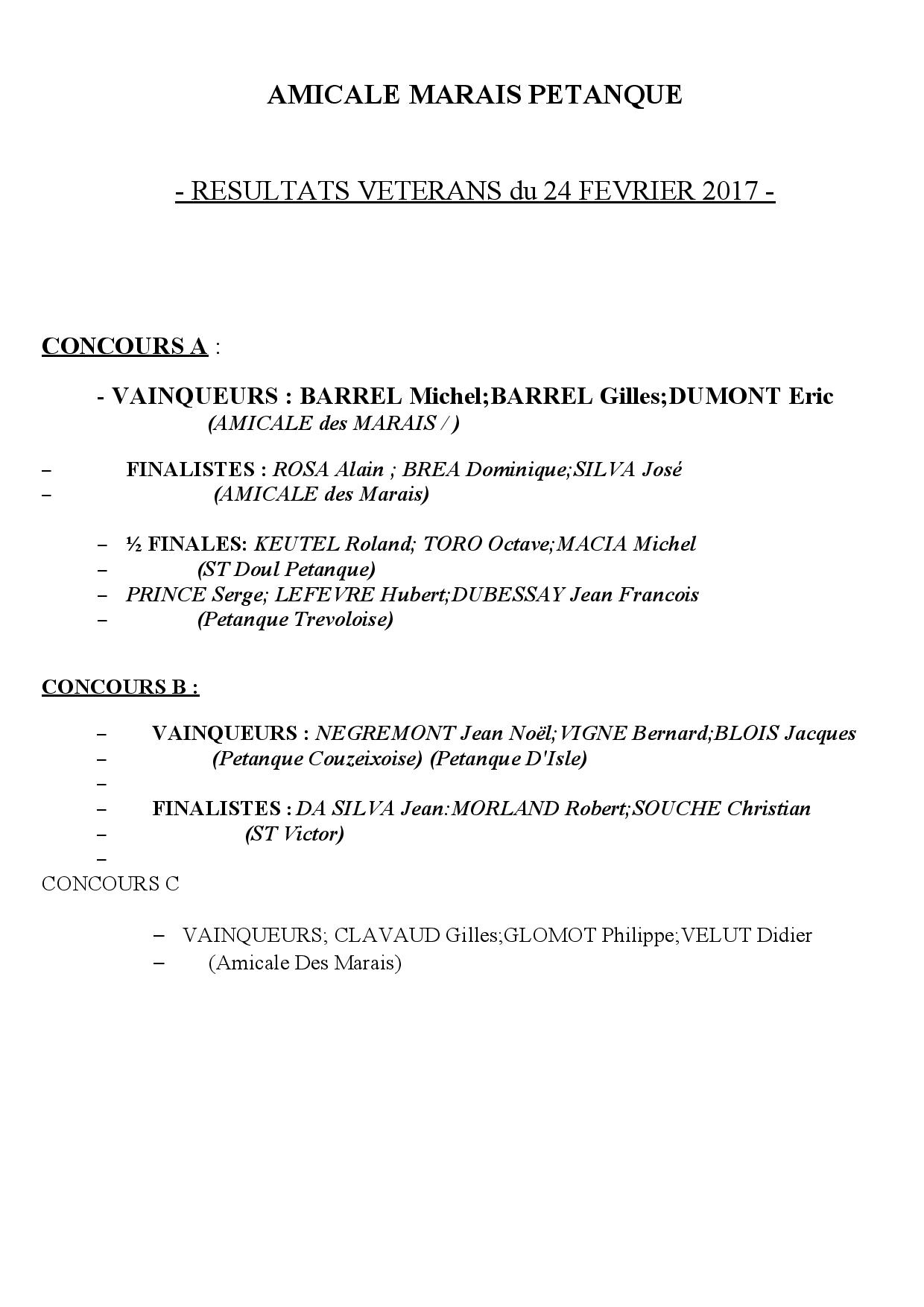 resultats concours resultats concours