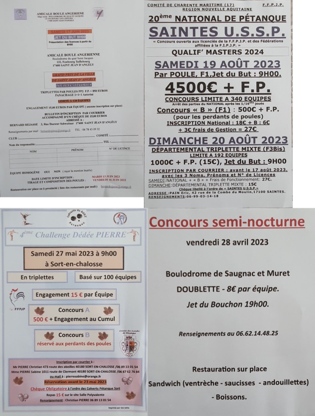 Quelques concours à faire!