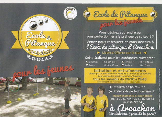 Lancement de l'école de pétanque à ARCACHON