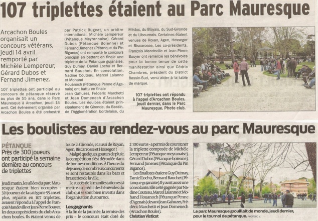 Les journaux en parlent... Les journaux en parlent...